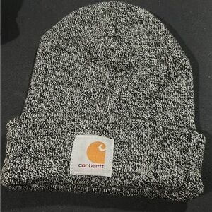 Carhartt Gray and Black Knit Beanie